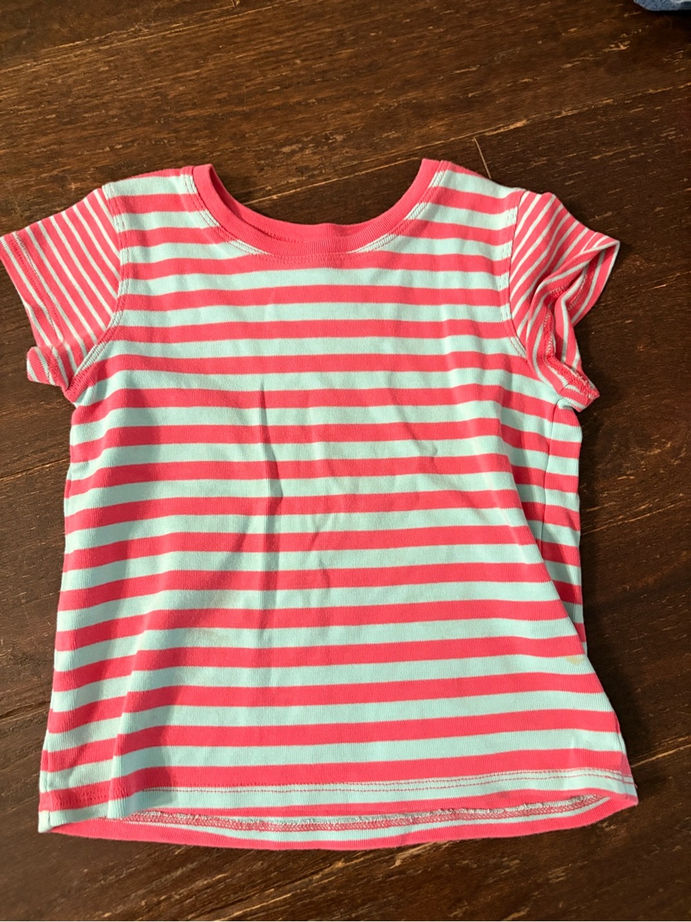 Kids Striped Short Sleeve Top - Pink & Light Blue